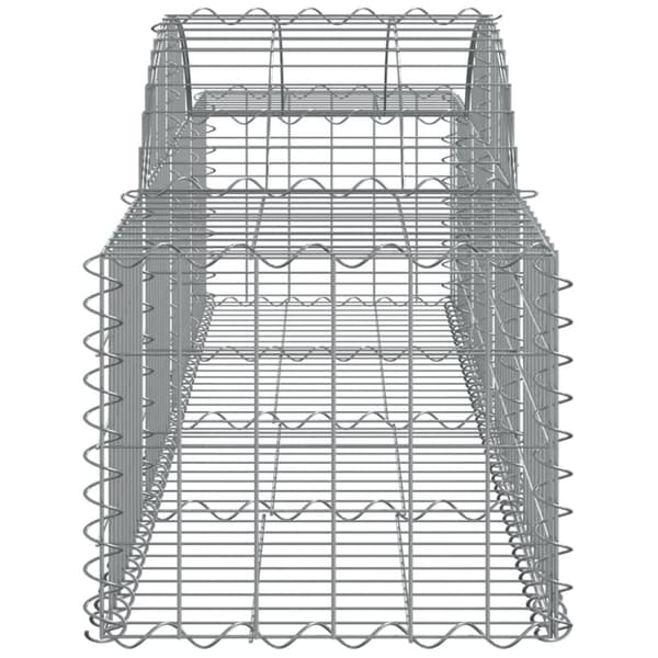 vidaXL buede gabionkurve 6 stk. 200x50x40/60 cm galvaniseret jern