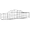 Miniatyrbilde 3 av 6: vidaXL Gabionkurver buede 6 stk 200x50x40/60 cm galvanisert jern