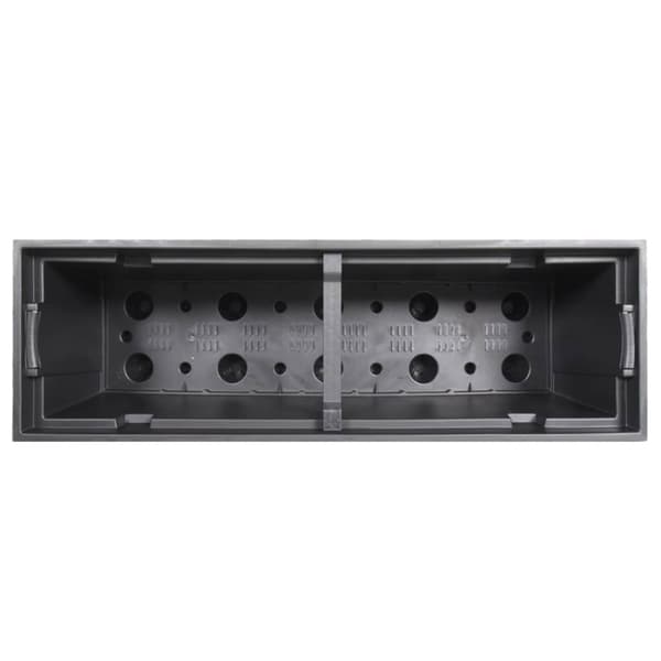 vidaXL plantekrukke 12/44 l udtagelig indsats PP rattanlook antracit