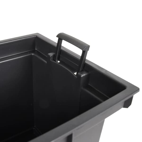 vidaXL plantekrukke 12/44 l udtagelig indsats PP rattanlook antracit