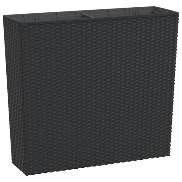 vidaXL plantekrukke 12/44 l udtagelig indsats PP rattanlook antracit