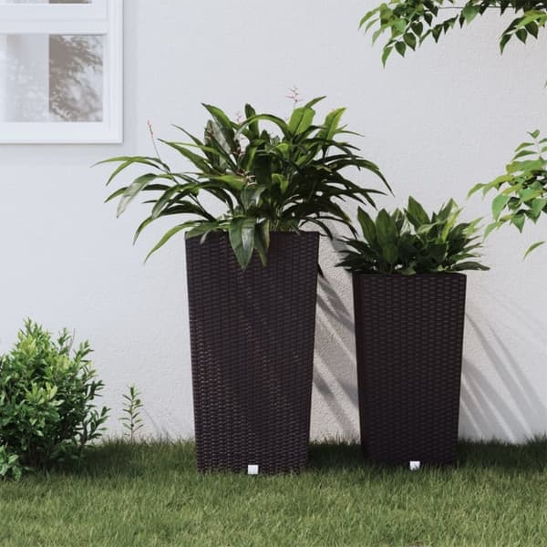 vidaXL Plantekasse med avtakbar potte antrasitt 21 / 49 L PP rotting