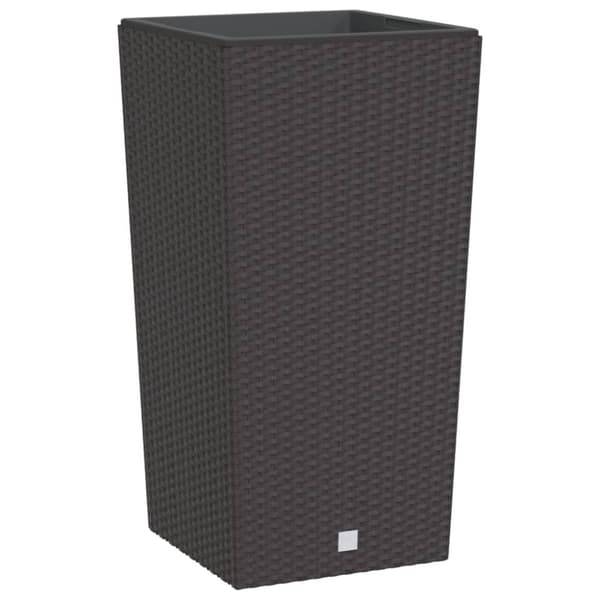 vidaXL plantekrukke 21/49 l udtagelig indsats PP rattanlook brun