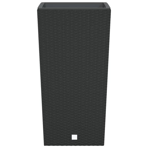 vidaXL plantekrukke 21/49 l udtagelig indsats PP rattanlook antracit
