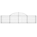 Miniatyrbillede 4 af 6: vidaXL buede gabionkurve 3 stk. 200x30x40/60 cm galvaniseret jern