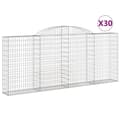 Pikkukuva 2 / 6: vidaXL Kaarevat kivikorit 30 kpl 300x30x120/140 cm galvanoitu rauta