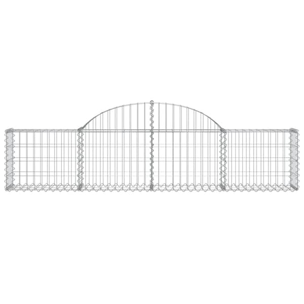 vidaXL buede gabionkurve 10 stk. 200x30x40/60 cm galvaniseret jern
