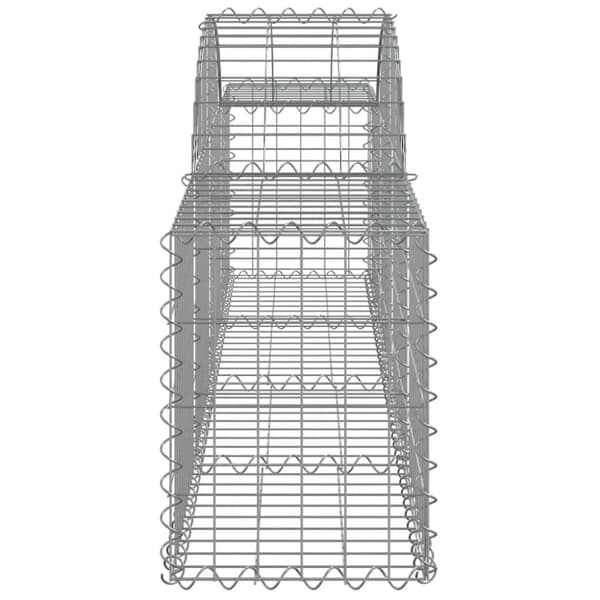 vidaXL buede gabionkurve 10 stk. 200x30x40/60 cm galvaniseret jern