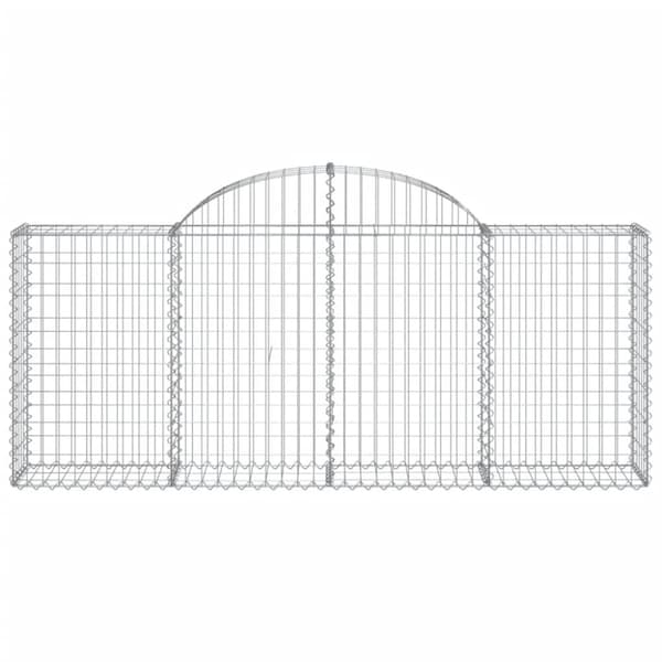 vidaXL buede gabionkurve 5 stk. 200x30x80/100 cm galvaniseret jern