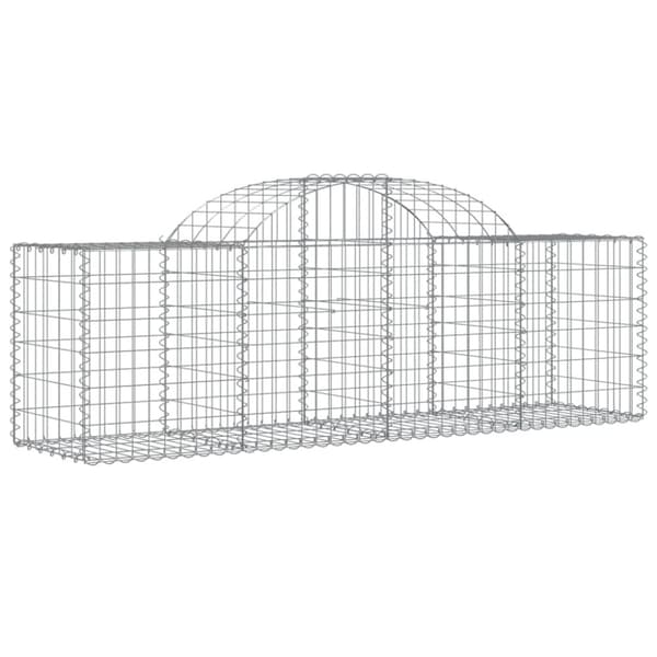vidaXL buede gabionkurve 40 stk. 200x50x60/80 cm galvaniseret jern