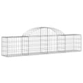 Miniatyrbillede 3 af 6: vidaXL buede gabionkurve 6 stk. 200x30x40/60 cm galvaniseret jern