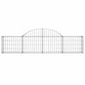 Miniatyrbillede 4 af 6: vidaXL buede gabionkurve 6 stk. 200x30x40/60 cm galvaniseret jern