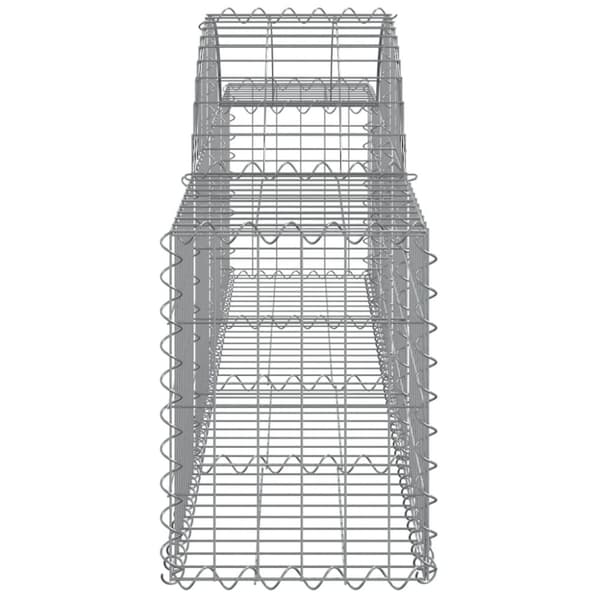 vidaXL buede gabionkurve 6 stk. 200x30x40/60 cm galvaniseret jern