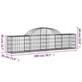 Miniatyrbillede 6 af 6: vidaXL buede gabionkurve 6 stk. 200x30x40/60 cm galvaniseret jern