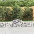 Miniatyrbillede 1 af 6: vidaXL buede gabionkurve 6 stk. 200x30x40/60 cm galvaniseret jern