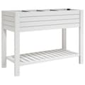 Miniatyrbillede 1 af 7: vidaXL højbed 110x45x79 cm polypropylen hvid