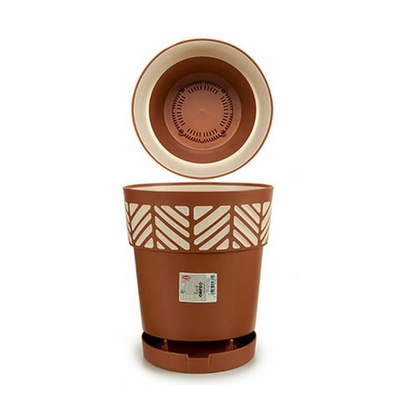 Självvattnande blomkruka Stefanplast Orfeo Terrakota n Plast 29 x 29 x 29 cm (6 antal)