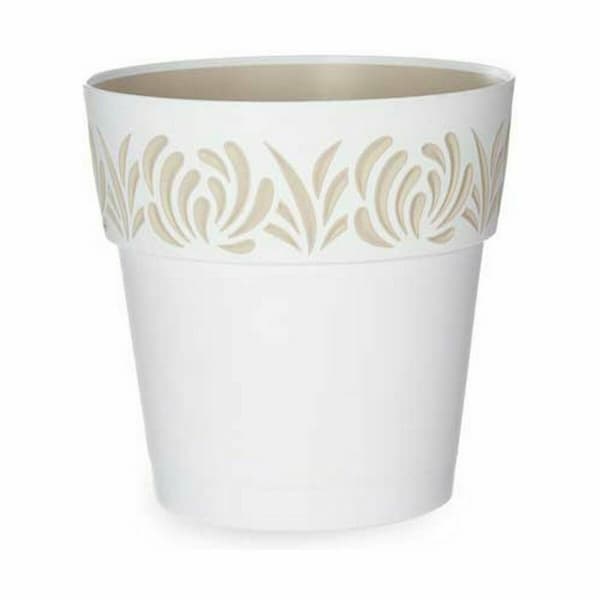 Självvattnande blomkruka Stefanplast Gaia Vit Plast 25 x 25 x 25 cm (6 antal)
