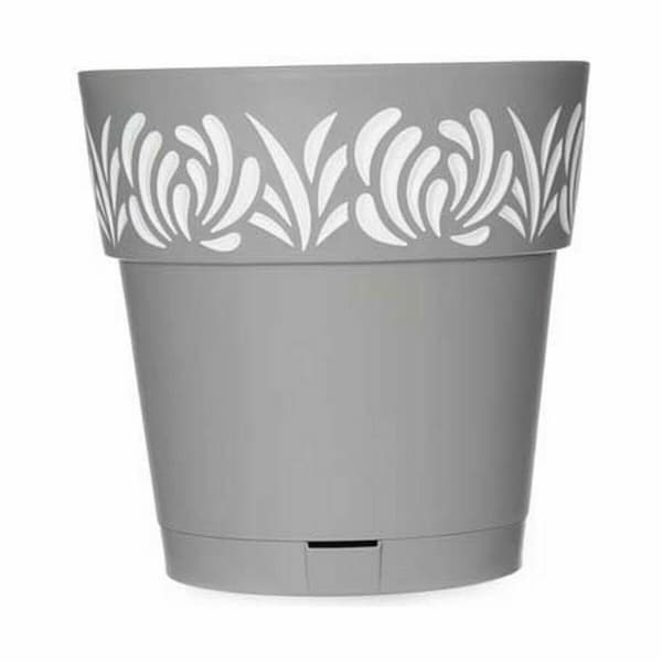 Självvattnande blomkruka Stefanplast Gaia Grå Plast 25 x 25 x 25 cm (6 antal)