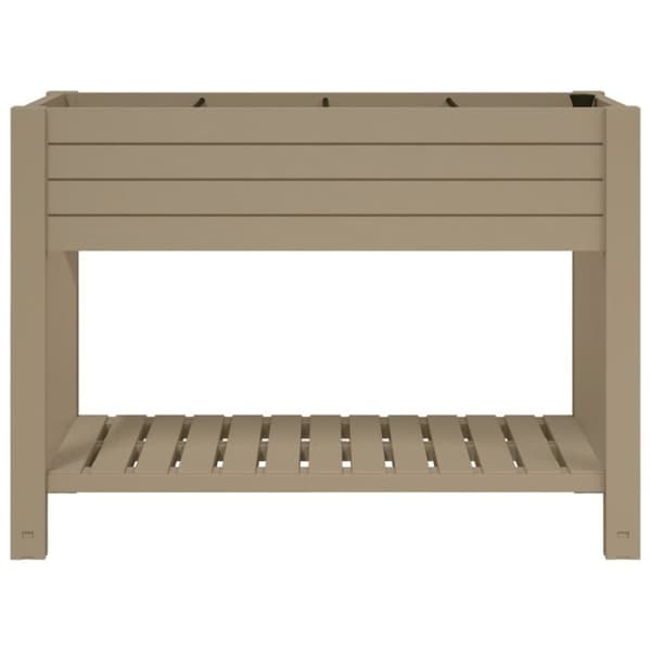 vidaXL Høybed lysebrun 110x45x79 cm polypropylen