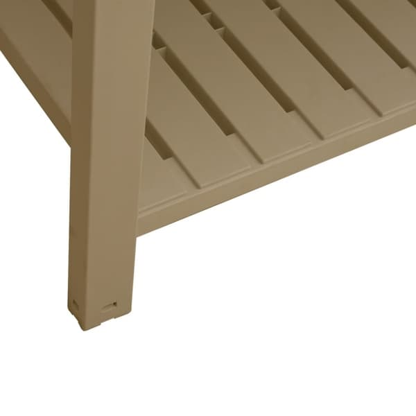 vidaXL Høybed lysebrun 110x45x79 cm polypropylen