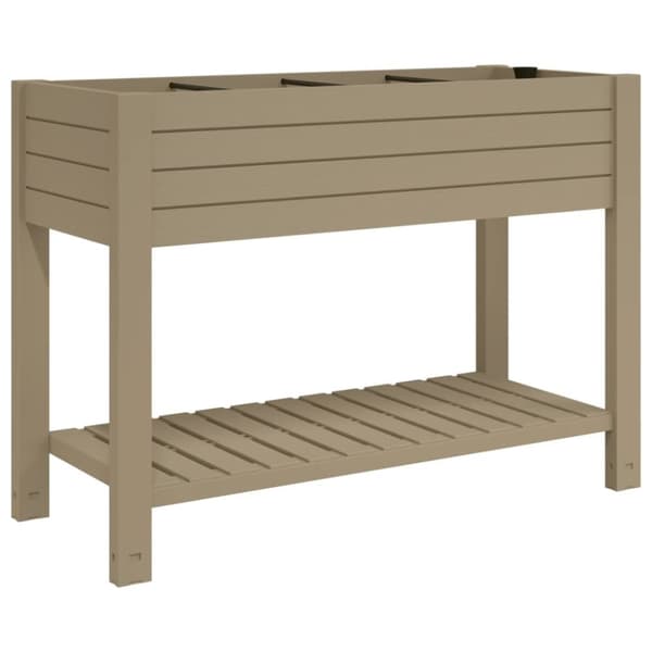 vidaXL højbed 110x45x79 cm polypropylen lysebrun