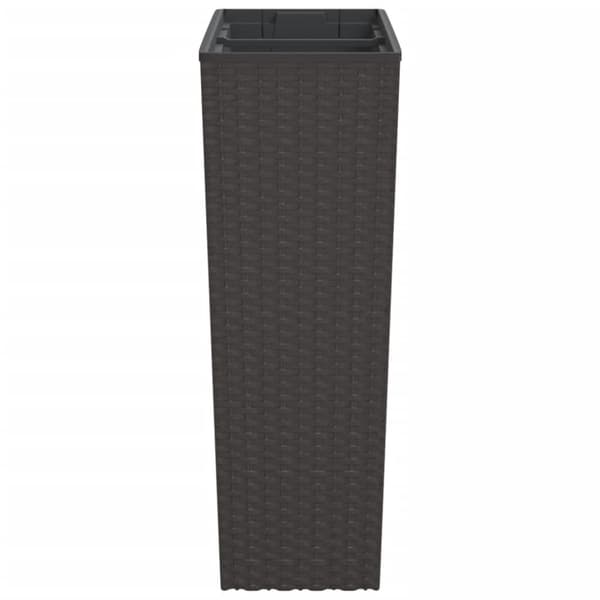 vidaXL plantekrukke 12/44 l udtagelig indsats PP rattanlook brun