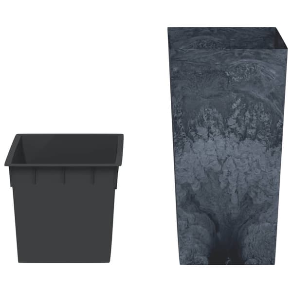 vidaXL Plantekasse med avtakbar potte antrasitt 21 / 49 L PP-betong