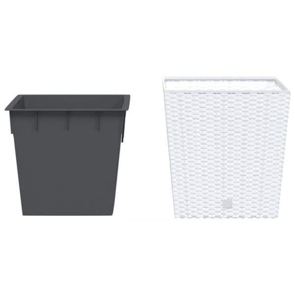 vidaXL Blomkruka med avtagbar insida vit 21/32 L PP-rotting