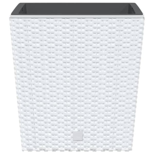 vidaXL Blomkruka med avtagbar insida vit 21/32 L PP-rotting
