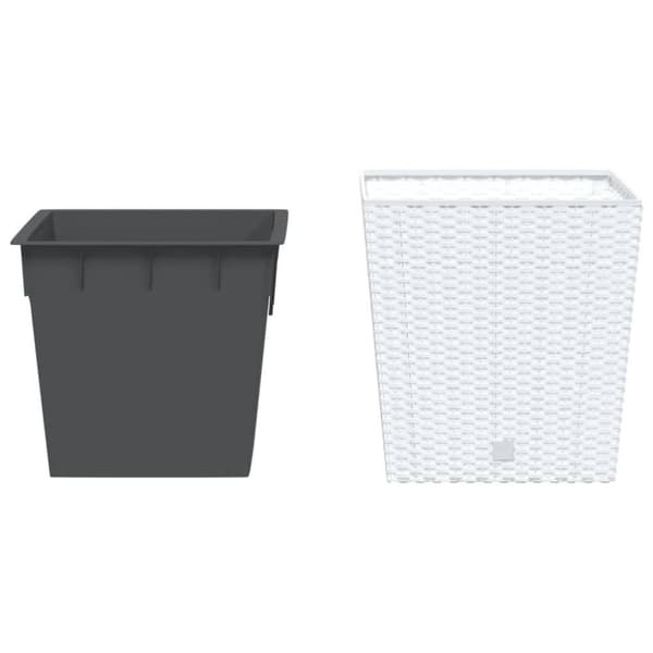 vidaXL Blomkruka med avtagbar insida vit 21/32 L PP-rotting