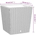 Miniatyrbillede 7 af 7: vidaXL plantekrukke 37/64 l udtagelig indsats PP rattanlook brun