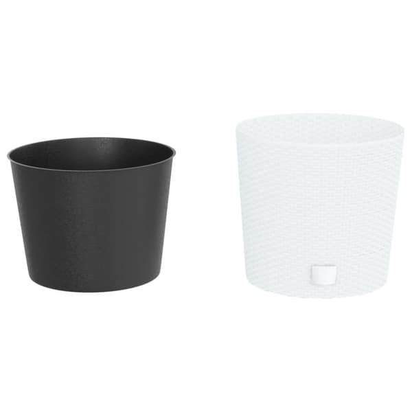 vidaXL Plantekasse med avtakbar potte antrasitt 15 / 15,3 L PP rotting