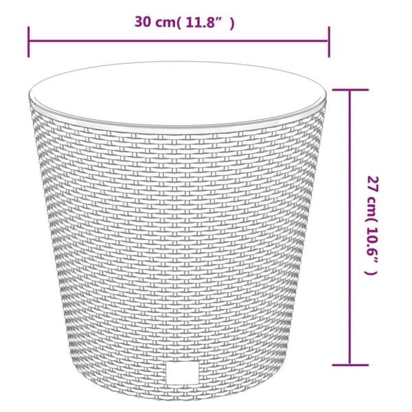 vidaXL Plantekasse med avtakbar potte antrasitt 15 / 15,3 L PP rotting