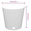 Miniatyrbillede 7 af 7: vidaXL plantekrukke 15/15,3 l udtagelig indsats PP rattanlook antracit