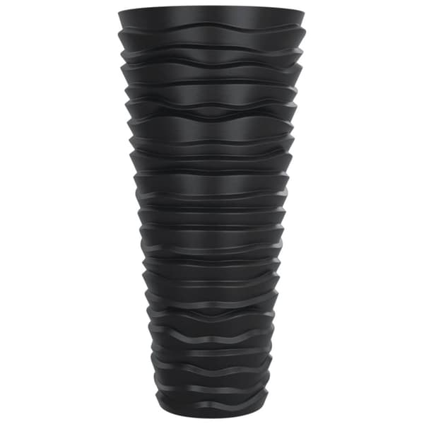 vidaXL Plantekasse med avtakbar potte antrasitt 18 / 45 L PP rillet