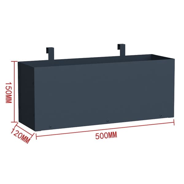 Hængende plantekasse - klik ombygning - 50x12x15cm - antracit