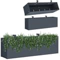 Miniatyrbillede 1 af 4: Hængende plantekasse - klik ombygning - 50x12x15cm - antracit