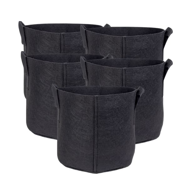 Växtpåse Planteringspåse i non-woven i olika storlekar Planteringskärl i non-woven med bärhandtag 5x Växtpåse 20 Liter - 5 Gallon - 30x25cm