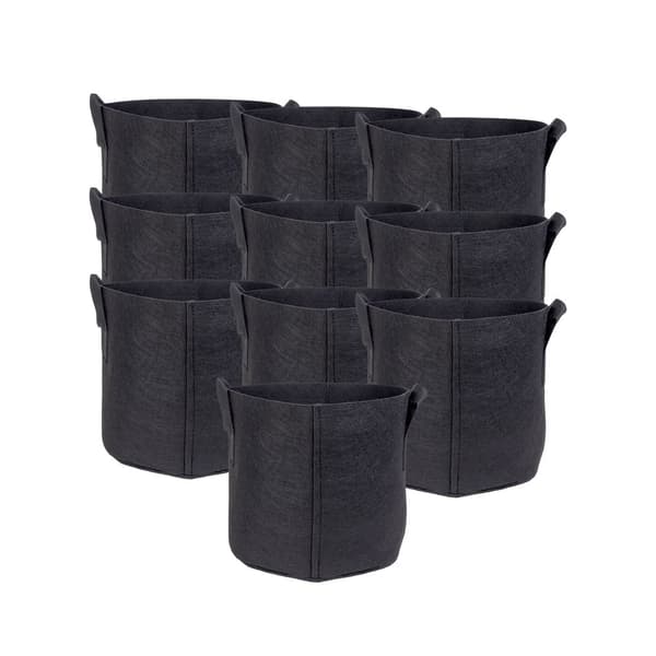 Växtpåse Planteringspåse i non-woven i olika storlekar Planteringskärl i non-woven med bärhandtag 10x Växtpåse 11 Liter - 3 Gallon - 25x22cm