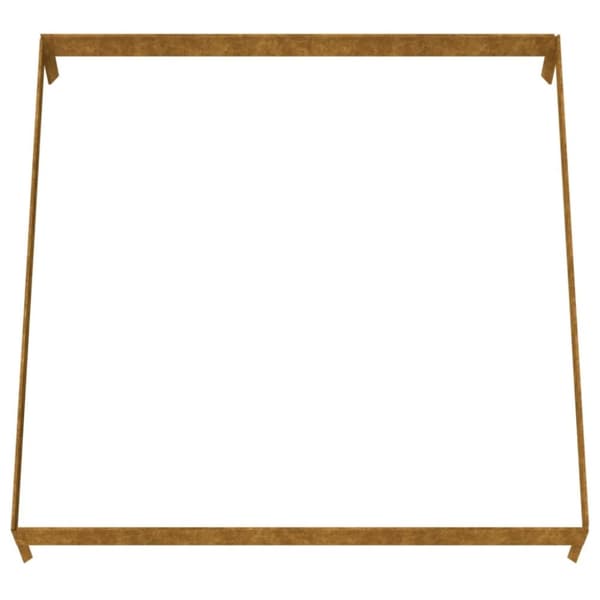 vidaXL Korotettu kukkalaatikko 100x100x18,5 cm Corten teräs