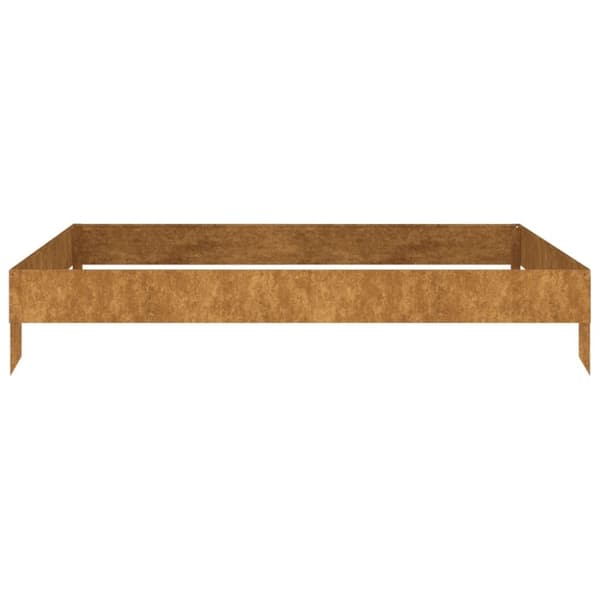 vidaXL Korotettu kukkalaatikko 100x100x18,5 cm Corten teräs