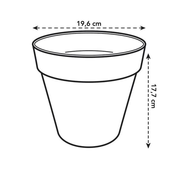 ELHO Rund blomkruka Loft Urban 20 - Utomhus - Ø 19,6 x H 17,7 cm - Okergul