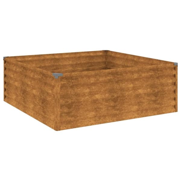 vidaXL Høybed 100x100x36 cm cortenstål