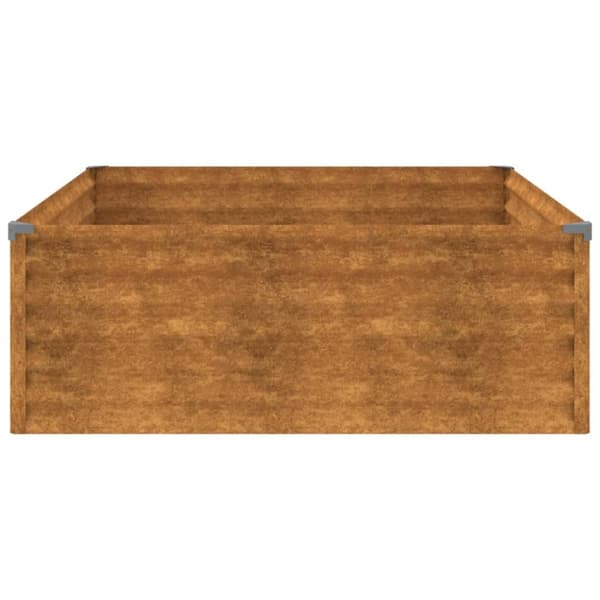 vidaXL højbed 100x100x36 cm cortenstål