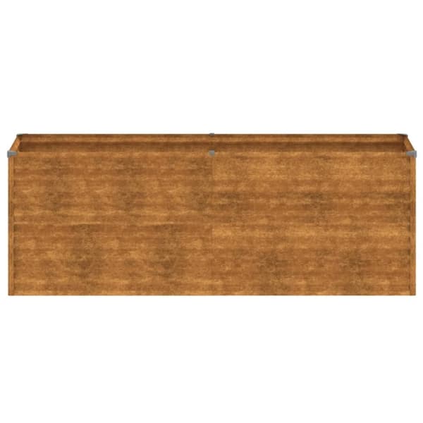 vidaXL Korotettu kukkalaatikko 196x50x69 cm Corten teräs