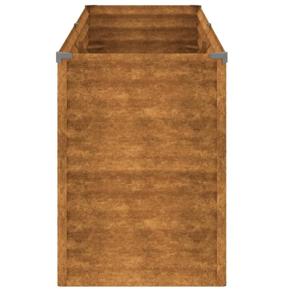 vidaXL Korotettu kukkalaatikko 196x50x69 cm Corten teräs