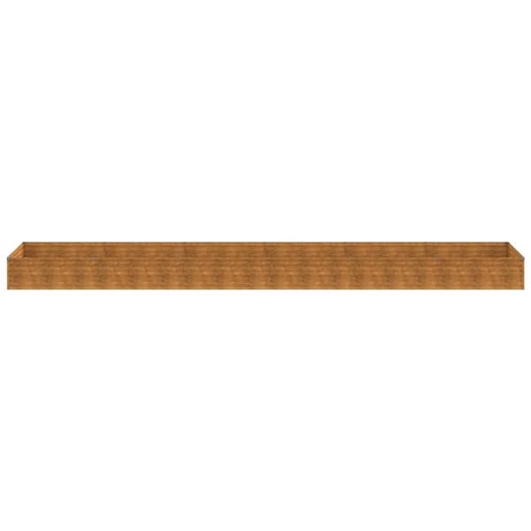 vidaXL Korotettu kukkalaatikko 579x100x36 cm Corten teräs