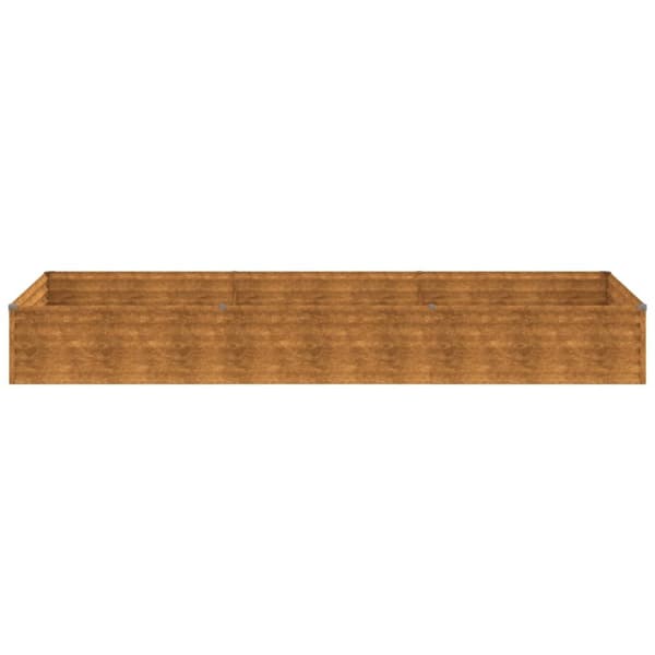 vidaXL Korotettu kukkalaatikko 291x100x36 cm Corten teräs