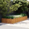 Pikkukuva 2 / 7: vidaXL Korotettu kukkalaatikko 291x100x36 cm Corten teräs